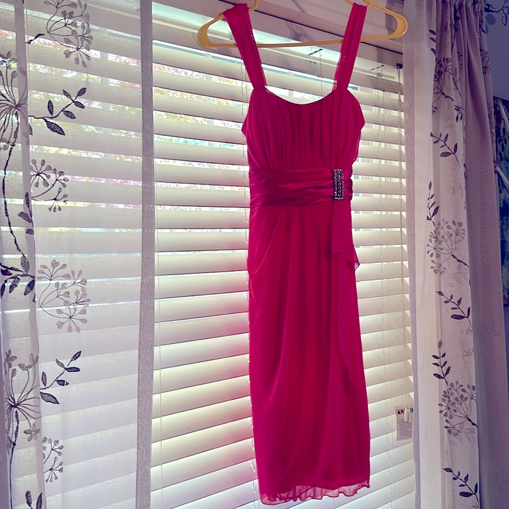 Beautiful bright pink party dress size small